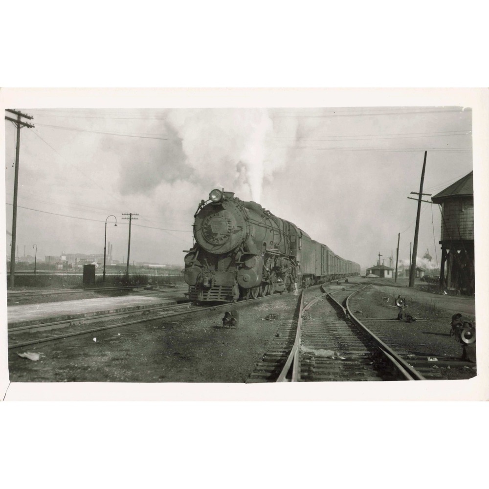 RPPC Steam Locomotive Train Water Tower Real Photo Postcard Kodak